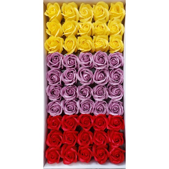 ОПТ Роза из мыльной пены 3 слоя диаметр 5 см 50 шт микс №7